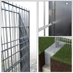 Gabionový plot ELEGANT, pozinkovaný, zapuštěný